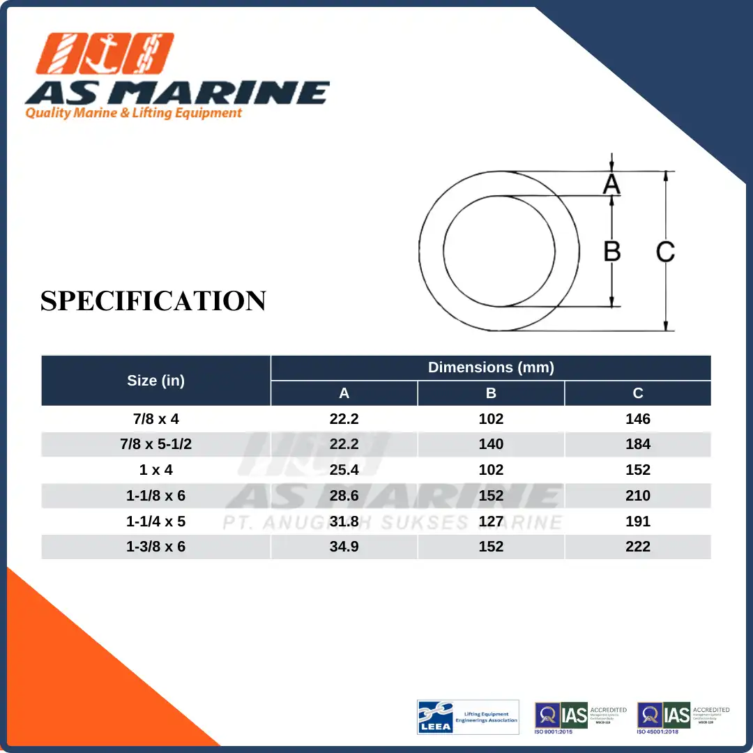 Specification S643 Crosby USA